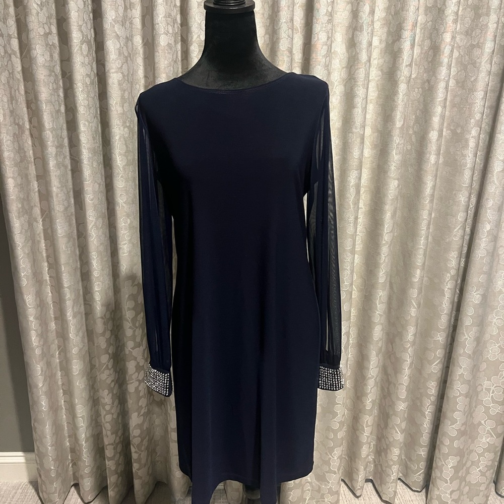 Onyx Midnight Blue Long Sleeve Dress